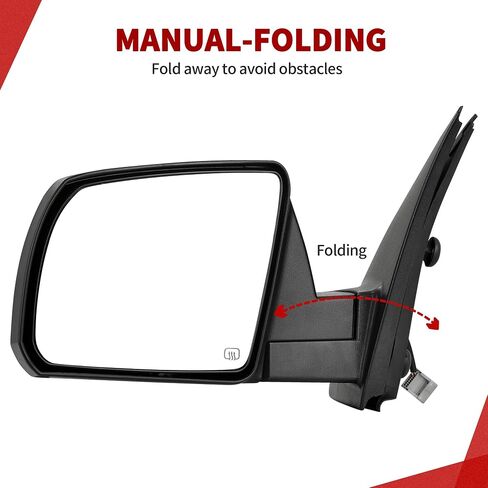 YITAMOTOR Left Driver Side Towing Mirror Compatible with 2007-2013 Tundra Door Mirror,Power Adjustable Heated Manual Folding Puddle Light in Saudi Arabia