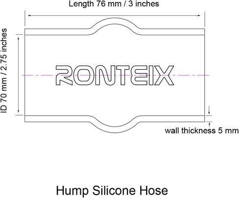 Ronteix Universal Silicone Hump Hose 2 Inch ID 4-Ply Hump silicone Coupler (2''(51MM)) in Saudi Arabia