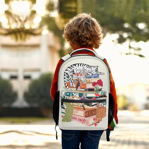 Singer Backpack Cartoon Cat Backpack Girl Teenager Comfortable School Bag Travel Casual Backpack Lightweight Large Capacity Laptop Bookbag Birthday Gift (17 Inch) in Saudi Arabia