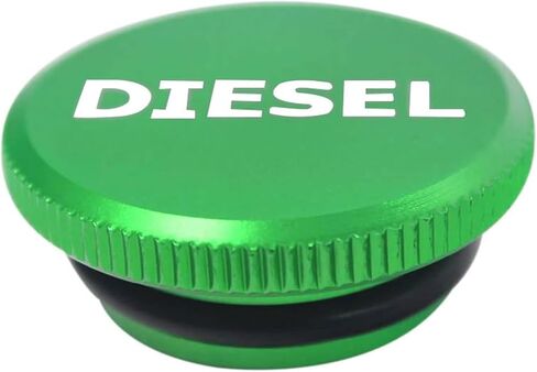 Diesel Fuel Cap - Larger Size Billet Aluminum Tank Gas Cap Compatible with 13-19 Dodge Ram 1500 2500 Cummins EcoDiesel GM 3.0 Duramax Pick-up Truck Accessories - Replacement Eco Tanks Magnetic Green in Saudi Arabia