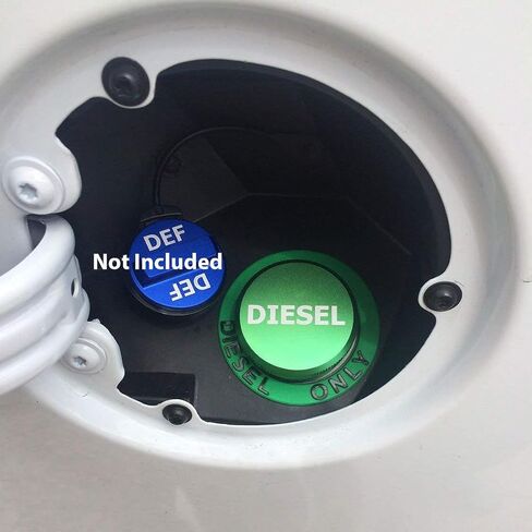 Diesel Fuel Cap - Larger Size Billet Aluminum Tank Gas Cap Compatible with 13-19 Dodge Ram 1500 2500 Cummins EcoDiesel GM 3.0 Duramax Pick-up Truck Accessories - Replacement Eco Tanks Magnetic Green in Saudi Arabia