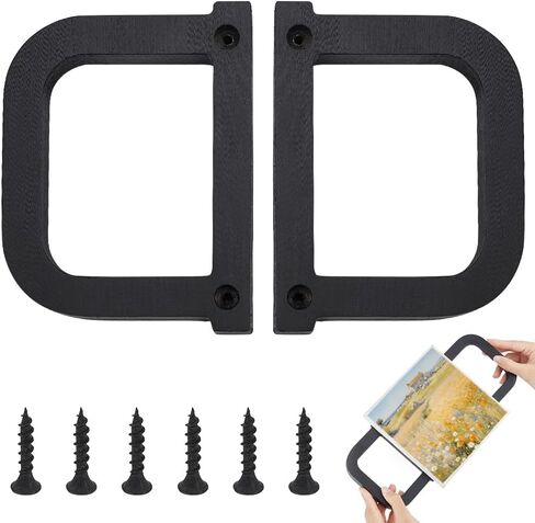 مقابض قماش خشبية من بينكريت لصب الطلاء، مقبض إطار من القماش الأسود مع برغي حديدي، مقبض حمل الإطار لحماية اللوحات صب الأصباغ أدوات صب الطلاء in Kuwait