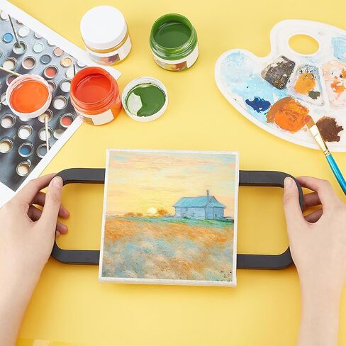 مقابض قماش خشبية من بينكريت لصب الطلاء، مقبض إطار من القماش الأسود مع برغي حديدي، مقبض حمل الإطار لحماية اللوحات صب الأصباغ أدوات صب الطلاء in Kuwait