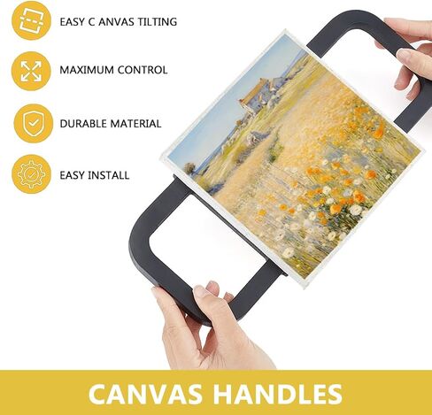 مقابض قماش خشبية من بينكريت لصب الطلاء، مقبض إطار من القماش الأسود مع برغي حديدي، مقبض حمل الإطار لحماية اللوحات صب الأصباغ أدوات صب الطلاء in Kuwait