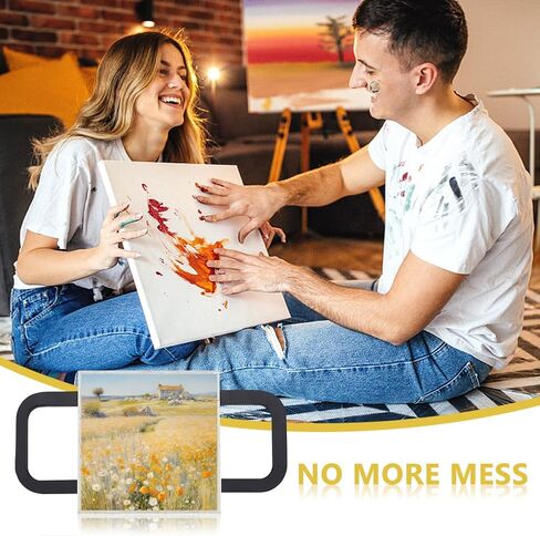 مقابض قماش خشبية من بينكريت لصب الطلاء، مقبض إطار من القماش الأسود مع برغي حديدي، مقبض حمل الإطار لحماية اللوحات صب الأصباغ أدوات صب الطلاء in Kuwait