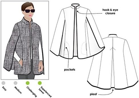 Style Arc Sewing Pattern - Nell Cape (Sizes 04-16) in Saudi Arabia