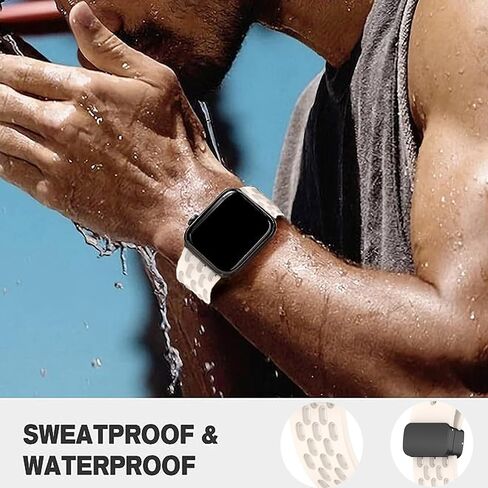 ID208 Plus Smart Watch Band, Lamshaw Breathable Soft Silicone Sport Band with Magnetic Butterfly Clousure Replacemet Straps Compatible for Quican ID208 Plus 1.8 Inches, aeac ID208 Plus, WMK ID208 Plus 1.8 Inches Smart Watch, Fitpolo ID208 Plus 1.8'' Smart in Saudi Arabia