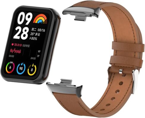 سوار Mi Band 8 Pro من الجلد المعدني الأنيق بديل لأساور المعصم متوافق مع Xiaomi 8 Pro/Redmi Smartwatch 4 (غير متضمن مع جهاز التعقب) in Kuwait