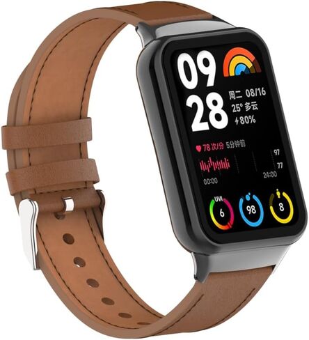 سوار Mi Band 8 Pro من الجلد المعدني الأنيق بديل لأساور المعصم متوافق مع Xiaomi 8 Pro/Redmi Smartwatch 4 (غير متضمن مع جهاز التعقب) in Kuwait