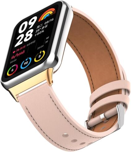 سوار Mi Band 8 Pro من الجلد المعدني الأنيق بديل لأساور المعصم متوافق مع Xiaomi 8 Pro/Redmi Smartwatch 4 (غير متضمن مع جهاز التعقب) in Kuwait