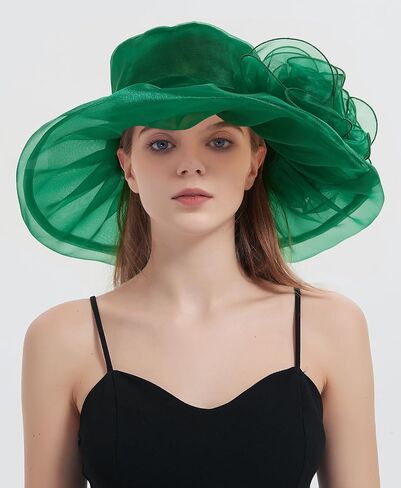 Women's Organza Church Kentucky Hat Fascinato Wedding Cocktail Tea Party Derby Hats Sun Hat in Saudi Arabia