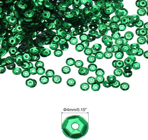MECCANIXITY Loose Sequins 4MM Silver Backed Sequins 3000Pcs Cup Sequins Embroidery Sequins for Jewelry Making Crafts Sewing,Champagne Color in Saudi Arabia
