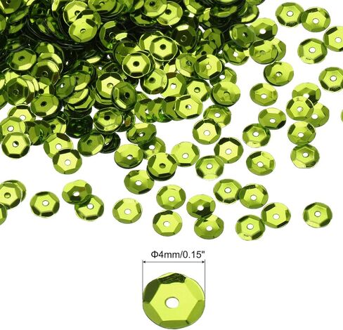 MECCANIXITY Loose Sequins 4MM Silver Backed Sequins 3000Pcs Cup Sequins Embroidery Sequins for Jewelry Making Crafts Sewing,Champagne Color in Saudi Arabia