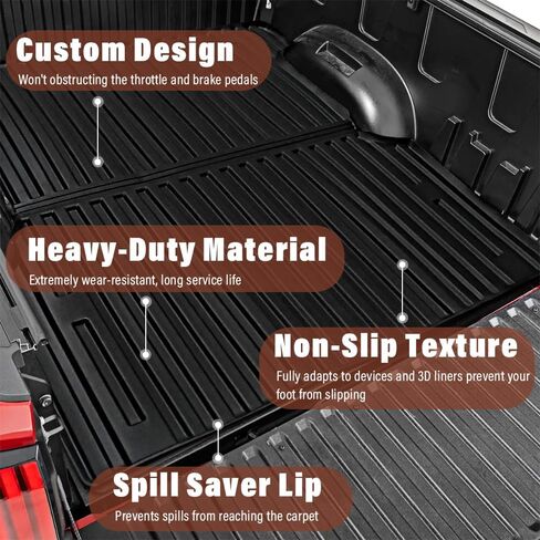KMF Floor Mats Custom Fit 2015 2016 2017 2018 2019 Ford Transit 150-250-350 Accessories(No Connect) All Weather Protection Waterproof TPE Floor Liner 1st Row, Black in Saudi Arabia