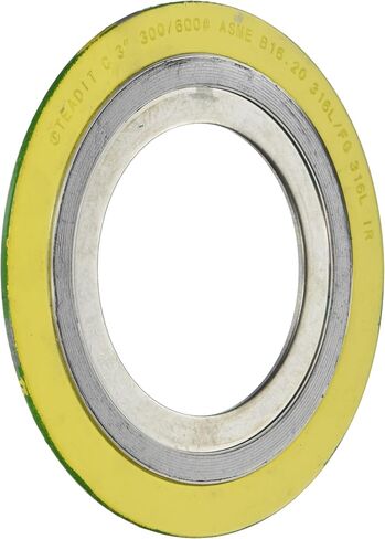Sterling Seal and Supply , Inc. API 601 9000IR3316GR300 Spiral Wound Gasket with 316SS Inner Ring, 3" Pipe Size x 300# Class Flange x 316SS/Flexible Graphite in Saudi Arabia