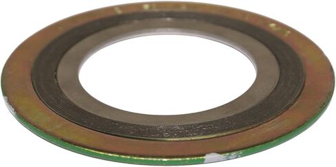 Sur-Seal, Inc. Teadit 9000IR8316GR900 حشية ملفوفة حلزونية مع حلقة داخلية 316SS، حجم أنبوب 8 بوصات × شفة فئة 900# × 316SS/جرافيت مرن in Kuwait