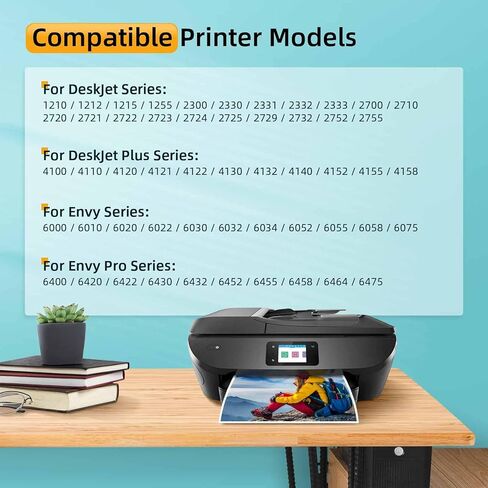 خراطيش حبر 67XL لخراطيش حبر HP 67 عبوة كومبو سوداء اللون بديلة لحبر HP 67 مناسبة لطابعة DeskJet 2700 2755 2752 2755e 4100 4155e Envy 6455 6055 6400 6455e 6052 6155 6058 (عبوتان) in Kuwait