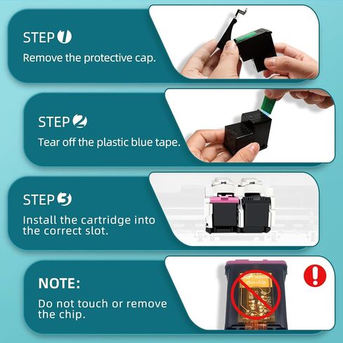 خراطيش حبر 67XL لخراطيش حبر HP 67 عبوة كومبو سوداء اللون بديلة لحبر HP 67 مناسبة لطابعة DeskJet 2700 2755 2752 2755e 4100 4155e Envy 6455 6055 6400 6455e 6052 6155 6058 (عبوتان) in Kuwait