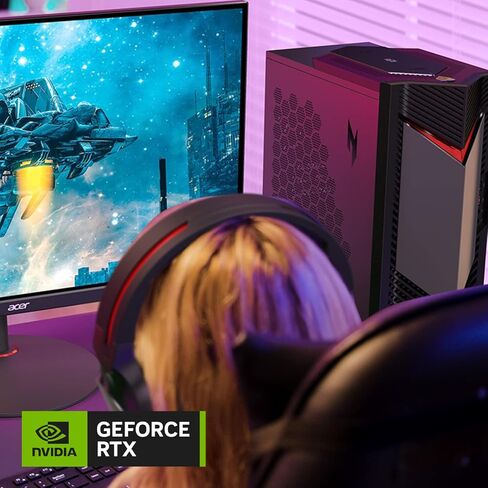 Acer Nitro 50 N50-656-UR15 Gaming Desktop | Intel Core i5-14400F 10-Core Processor | NVIDIA GeForce RTX 4060 | 16GB DDR5 5600MHz | 1TB PCIe Gen 4 SSD | Intel Wi-Fi 6E AX211 | Windows 11 Home in Saudi Arabia