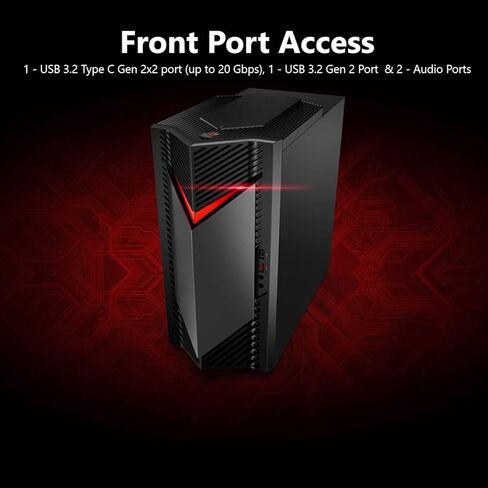 Acer Nitro 50 N50-656-UR15 Gaming Desktop | Intel Core i5-14400F 10-Core Processor | NVIDIA GeForce RTX 4060 | 16GB DDR5 5600MHz | 1TB PCIe Gen 4 SSD | Intel Wi-Fi 6E AX211 | Windows 11 Home in Saudi Arabia