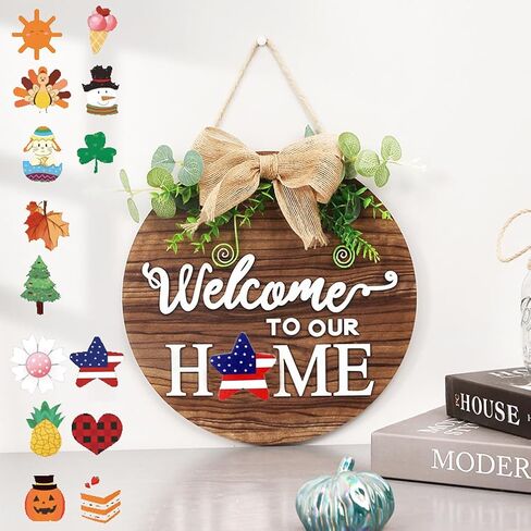 Artificial Patriotic Hanging Basket - 4th of July Front Door Decorations, Independence Day Yard Decorations, Patriotic Home Decor, Artificial Flower (Style 1) in Saudi Arabia