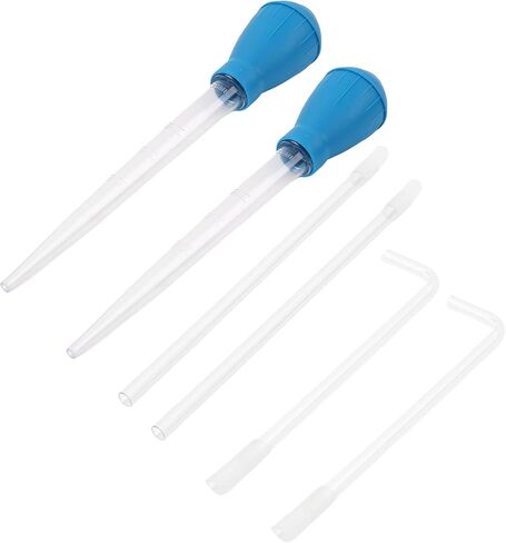 مجموعتان من أدوات تنظيف خزان الأسماك اليدوية مع أنبوب تمديد وأنبوب تمديد على شكل حرف L، مغير مياه حوض السمك 30 مل، قطارة سيفون 28.9 بوصة لإزالة نفايات وعاء السمك، وحدة تغذية المرجان (أزرق) in Kuwait