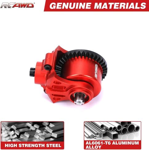 RCAWD Metal Gear F/R Transmission Module Set 1/10 Arrma Bigrock Granite Kraton Outcast Senton Vorteks 1/8 Infraction Typhon Vendetta Parts(Red) in Saudi Arabia