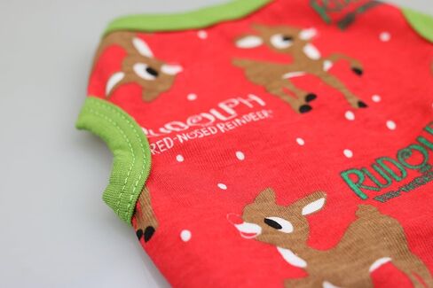 DroolingDog Dog Christmas Shirt Rudolph Reindeer Pattern Puppy Vest for Small Dogs, XS in Saudi Arabia