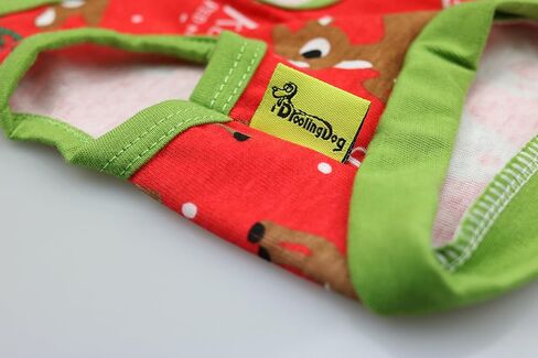 DroolingDog Dog Christmas Shirt Rudolph Reindeer Pattern Puppy Vest for Small Dogs, XS in Saudi Arabia