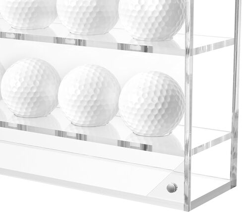 HBlife Acrylic Golf Ball Display Case Wall Cabinet Holder, Clear Golf Ball Rack Holds 30 Balls with Magnetic Locks for Collector Memorabilia Autograph Balls in Saudi Arabia