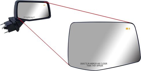 Replacement Passenger Right Side Mirror Glass Heated with Back Plate for Chevrolet Silverado GMC Sierra from 2019 to 2023 in Saudi Arabia