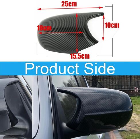 Side Mirror Cover Caps Compatible with BMW E90 E91 2005-2007, E92 E93 E81 E82 E87 E88 Pre-LCI Door Rearview Mirror Cap Replacement for 328i 325i, Carbon Fiber Look in Saudi Arabia