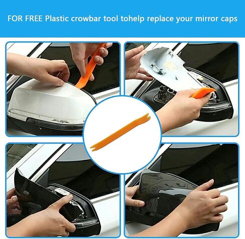 Side Mirror Cover Caps Compatible with BMW E90 E91 2005-2007, E92 E93 E81 E82 E87 E88 Pre-LCI Door Rearview Mirror Cap Replacement for 328i 325i, Carbon Fiber Look in Saudi Arabia