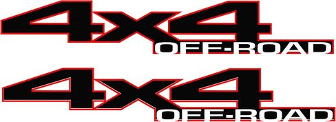 2 x Black and Blue 4X4 Off Road 2 Color Block Outline Vinyl Decals Fits Dodge Ram in Saudi Arabia