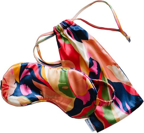 Mary Square Leader of The Pack Blue Leopard 8.5 x 4 Polyester Sleep Mask in Saudi Arabia