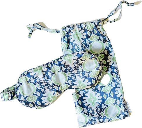 Mary Square Leader of The Pack Blue Leopard 8.5 x 4 Polyester Sleep Mask in Saudi Arabia