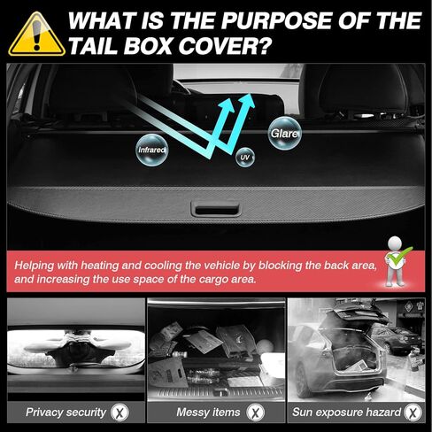 غطاء الحمولة لسيارة فولفو XC60 2010-2017، غطاء صندوق السيارة مع خطافات لملحقات فولفو XC60 - ظل درع أمان قابل للسحب... in Kuwait