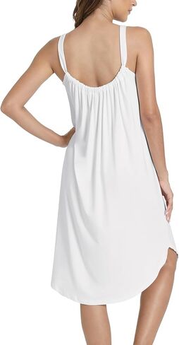 GYS Bamboo Viscose Sleeveless Nightgowns for Women Soft Full Slip Lounge Dress in Saudi Arabia