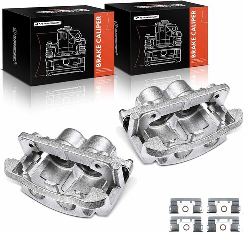 مجموعة فرجار قرص الفرامل A-Premium مع دعامة متوافقة مع موديلات مختارة من Ford - لسيارة F-150 2004 - جانب السائق والراكب الأمامي، مجموعة مكونة من قطعتين in Saudi Arabia