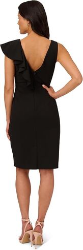 Adrianna Papell Women's Short Ruffle Crepe Dress in Saudi Arabia