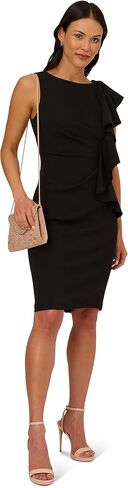 Adrianna Papell Women's Short Ruffle Crepe Dress in Saudi Arabia