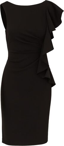 Adrianna Papell Women's Short Ruffle Crepe Dress in Saudi Arabia