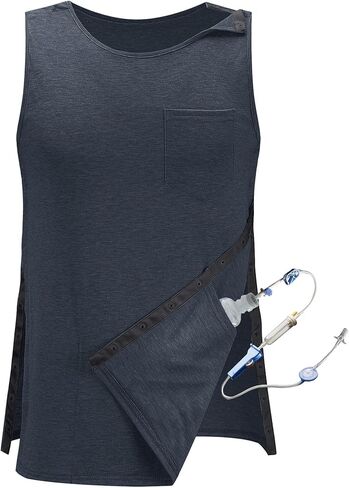 iWoo Post Surgery Tank Tops for Women/Men Mastectomy Shoulder Tearaway Snap Shirts Button Up Rotator Cuff Chemo Recovery in Saudi Arabia
