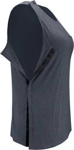 iWoo Post Surgery Tank Tops for Women/Men Mastectomy Shoulder Tearaway Snap Shirts Button Up Rotator Cuff Chemo Recovery in Saudi Arabia
