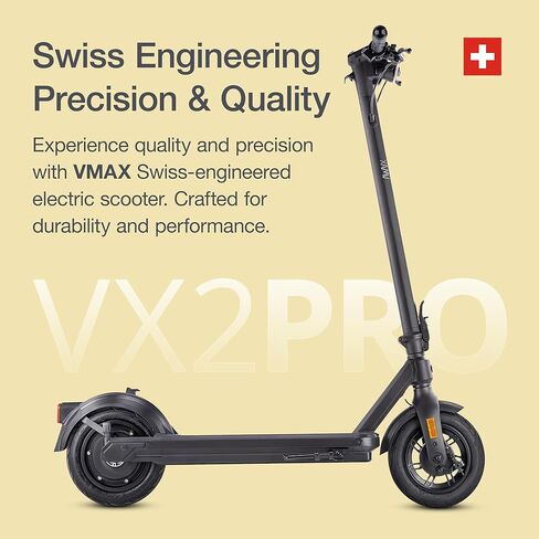 Electric Scooter - VX2 PRO Swiss Engineered Electric Scooters for Adults - 1300W Peak Power 22, 28, 37-Mile Ranges, IPX6 Water Resistant UL Certified Fast Electric Scooter - 24 Months Warranty in Kuwait