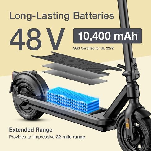 Electric Scooter - VX2 PRO Swiss Engineered Electric Scooters for Adults - 1300W Peak Power 22, 28, 37-Mile Ranges, IPX6 Water Resistant UL Certified Fast Electric Scooter - 24 Months Warranty in Saudi Arabia