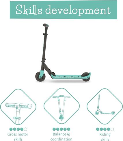 Chillafish Flexxi Mini Glow Foldable 2-Wheeled Scooter with Light-up Wheels, Integrated Brake, Adjustable and Foldable Handlebar, for Kids 5 Years and up, Coral in Saudi Arabia