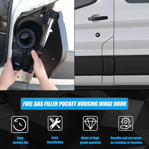 RANSOTO 926-047 طقم باب حشو الوقود CK4Z-5427936-A متوافق مع 2015-2023 Ford Transit Van 150 250 350 350HD غطاء جيب حشو الوقود استبدال الباب المفصلي CK4Z-61405A26-B in Saudi Arabia