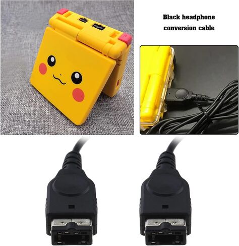 قطعتان من كابل محول سماعة الرأس من The Lord of the Tools متوافق مع وحدة التحكم Nintendo Gameboy Advance SP (GBA SP) وسلك محول جاك أسود in Saudi Arabia