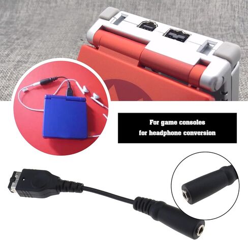قطعتان من كابل محول سماعة الرأس من The Lord of the Tools متوافق مع وحدة التحكم Nintendo Gameboy Advance SP (GBA SP) وسلك محول جاك أسود in Saudi Arabia